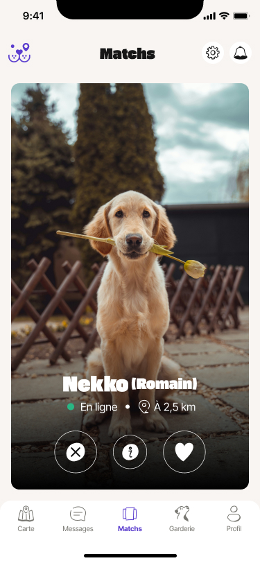 Capture d'écran de l'application Nos Chiens et Nous - Profil